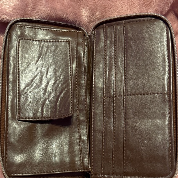 Baby Phat Brown Embossed Wristlet/ wallet - Picture 4 of 6